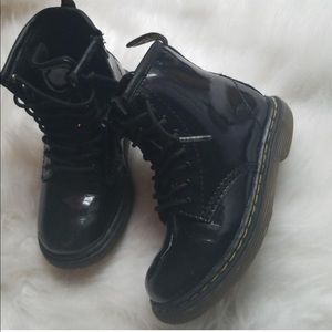 Doc Martins Toddler Patent Leather Black Boots